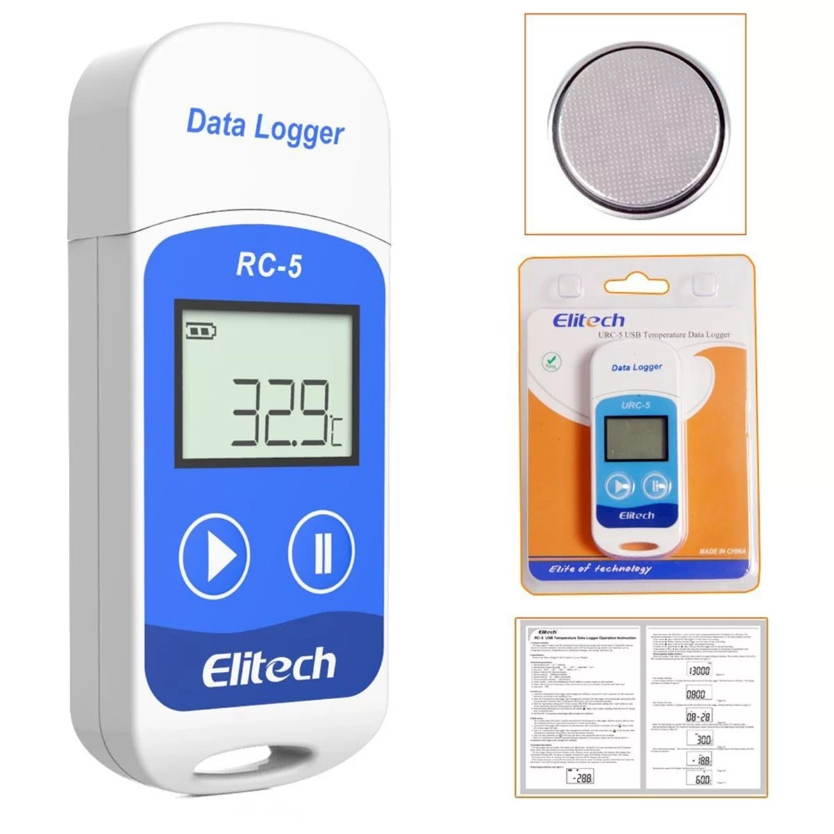 Elitech RC-5 USB Temperature Data Logger 4 Elitech RC-5 USB Temperature Data Logger