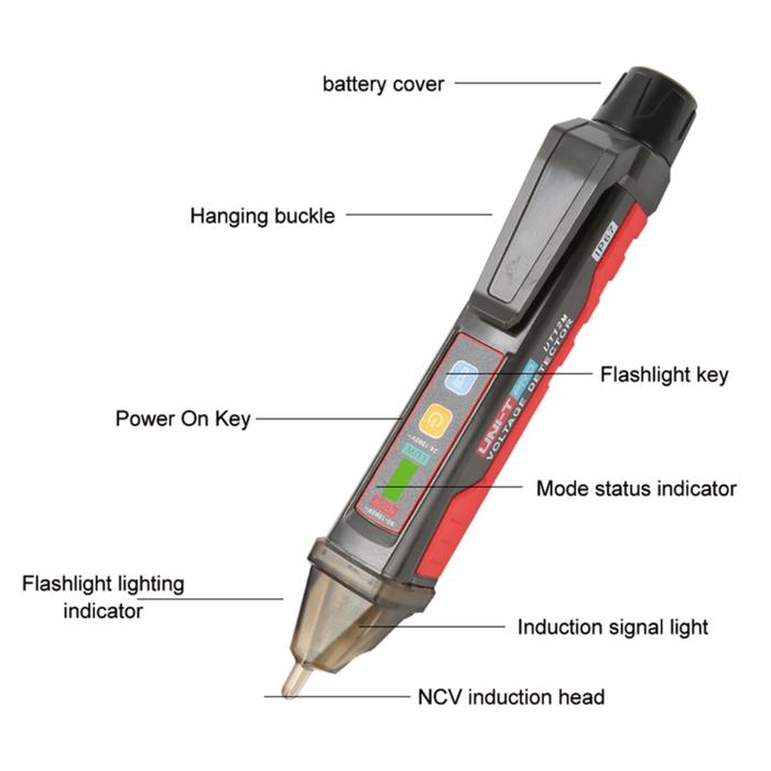 UNI-T UT12M – Non-Contact AC Voltage Detector 4 UNI-T UT12M – Non-Contact AC Voltage Detector